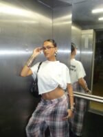 UNISEX Short Sleeves T-Shirt Cotton Blend Broad Shoulder Loose - Image 2